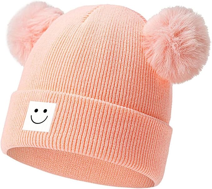 AZJ Baby Beanie Hat Toddler Infant Winter Knitted Hat Kids Soft Warm Pom Pom by AZJ