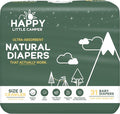 Happy Little Camper Ultra-Absorbent Natural Baby Diapers Size 3 by HappyLittleCamper