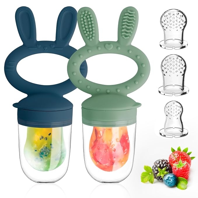 Baby Solids/Frozen Fruit Feeder Pacifier, Infant Teether Toy 4M+, BPA-Free by HAOBAOBEI
