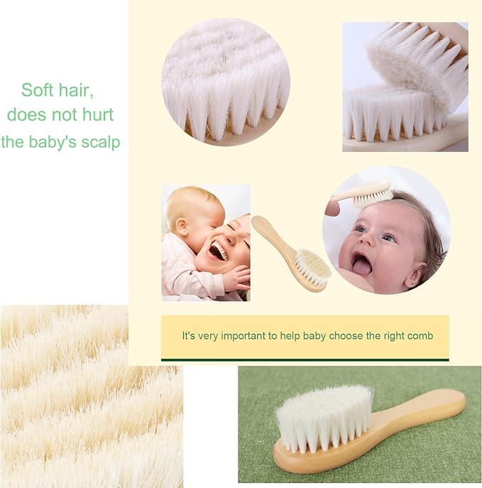 Baby Hair Brush, Wooden Baby Hair Brush - Image 6
