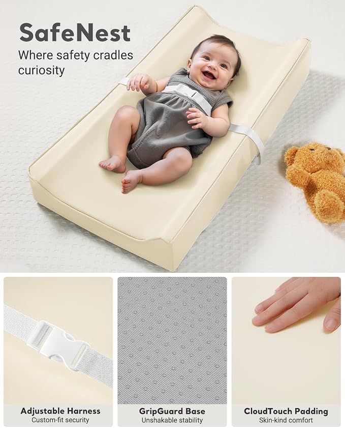 Vegan Leather Waterproof Baby Changing Pad - Image 4