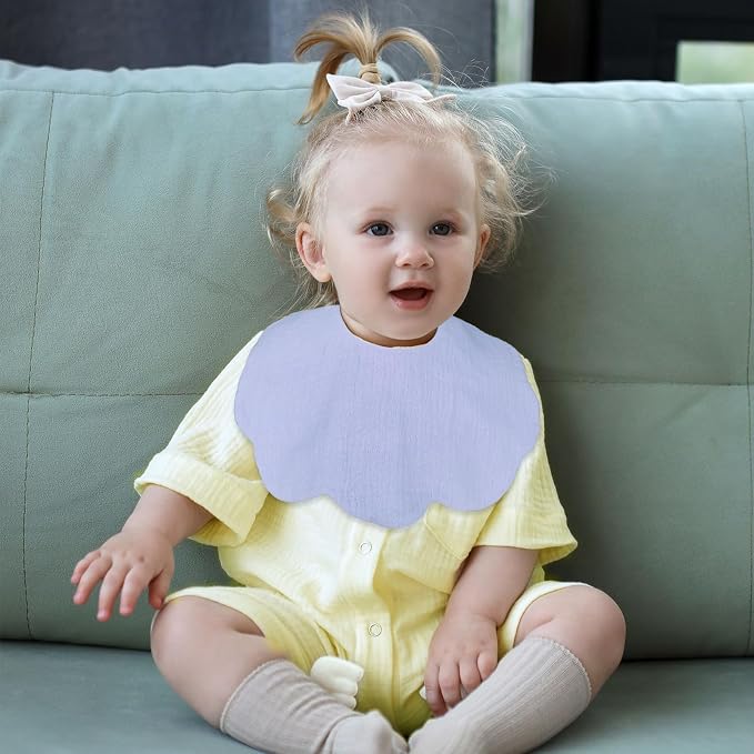 Muslin Baby Bibs for Drooling and Teething Newborn Drool Bibs for Baby Girl Boy - Image 6