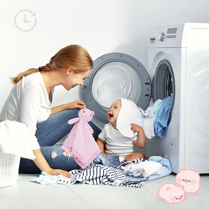 Pro Goleem Pig Loveys for Babies, Soft Security Blanket Baby Snuggle Toy - Image 6