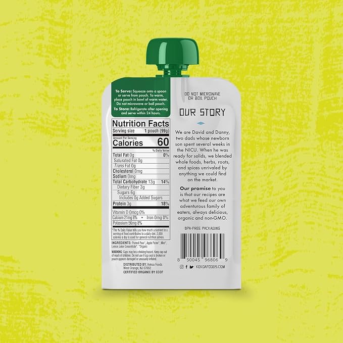 Kekoa Foods 100% USDA Certified-Organic Vegetarian Baby Food Puree Variety - Image 2