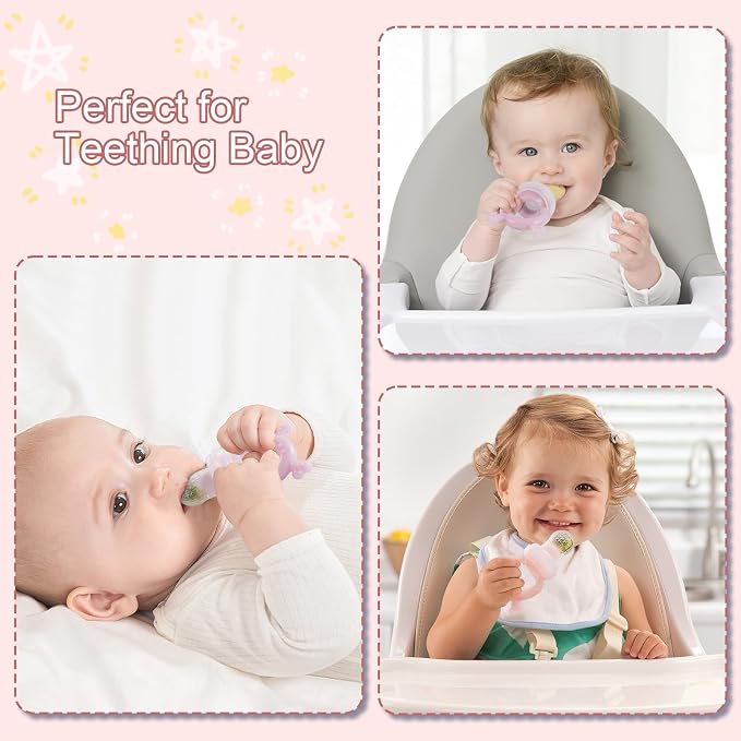 KingKam Baby Breastmilk Popsicle Molds & Baby Fruit Feeder, Baby Food Freezer - Image 7