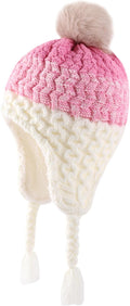 LANGZHEN Toddler Kids Infant Winter Hat, Earflap Knit Warm Cap Fleece Lined by LANGZHEN