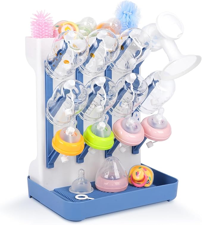 Ultimate Baby Bottle Drying Station -Space Saving Standing Drying Rack by Nollapo