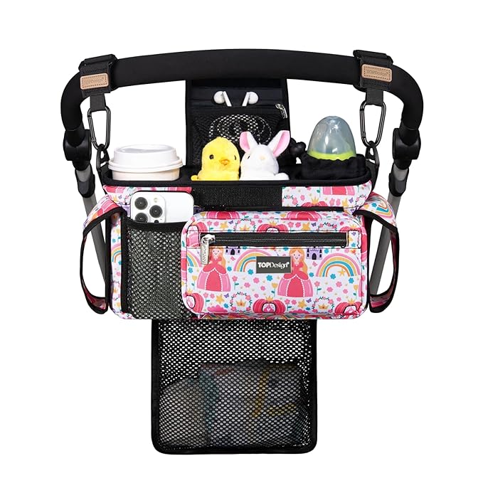 TOPDesign Universal Baby Stroller Organizer, Stroller Caddy by TOPDesign