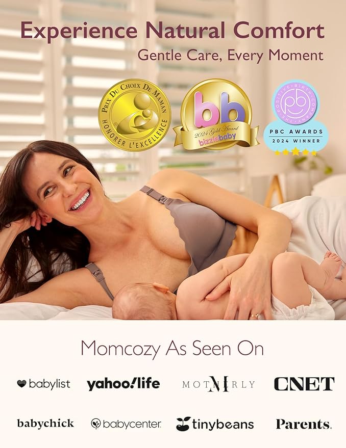 Momcozy Nursing Bras for Breastfeeding, Seamless Pregnancy Maternity Bra - Image 4
