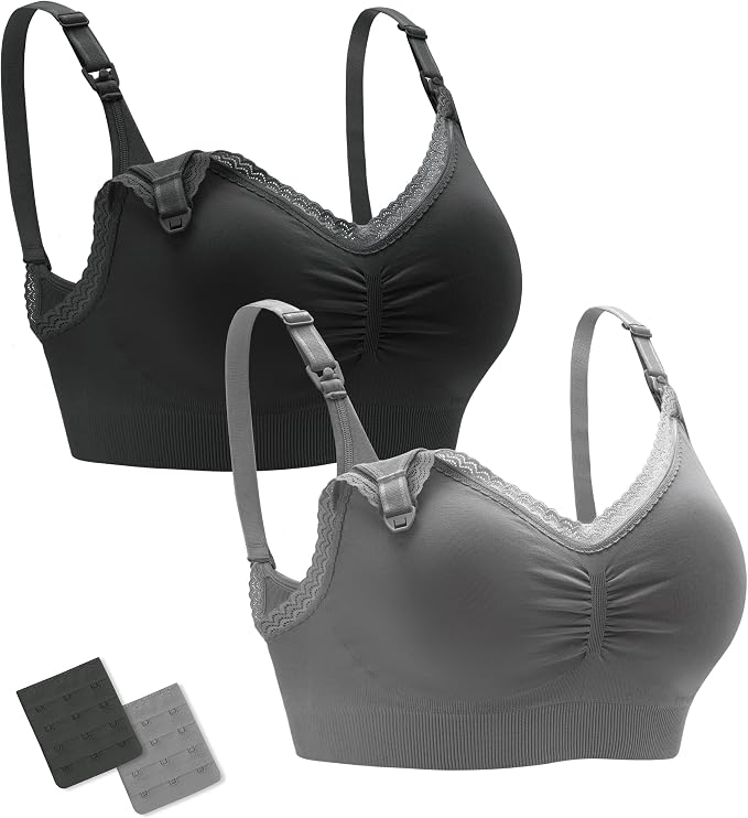 Stelle Lace Nursing Bras for Breastfeeding Seamless Pregnancy Maternity by StelleAthletica