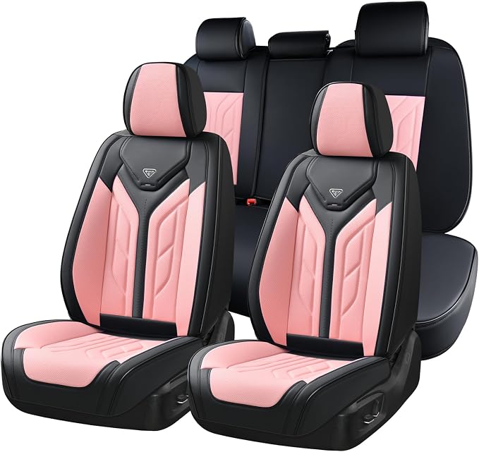 Coverado Car Seat Covers Full Set, Car Seat Protectors Leather Seat Covers by COVERADOAUTO