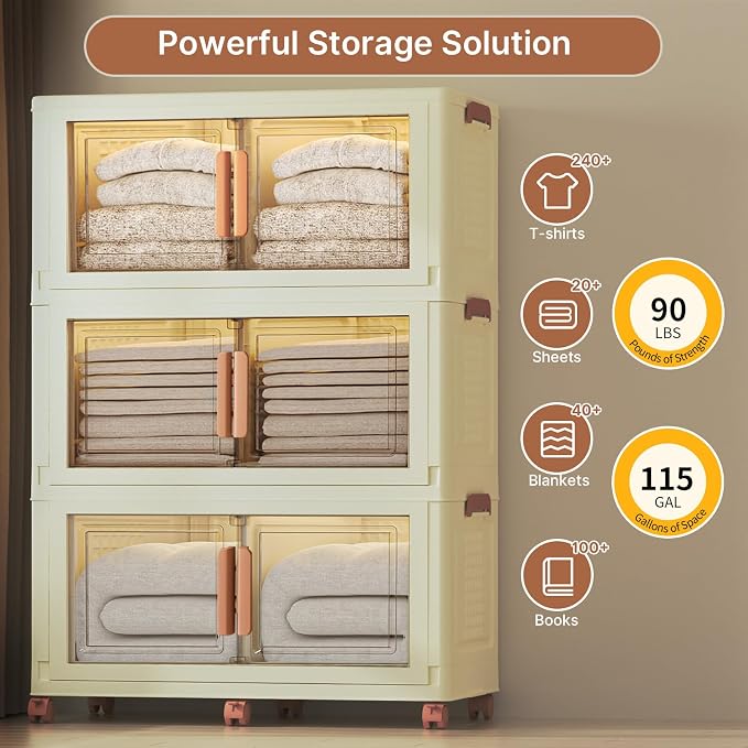 480Qt/120Gal Extra Large Stackable Storage Bins - Image 8