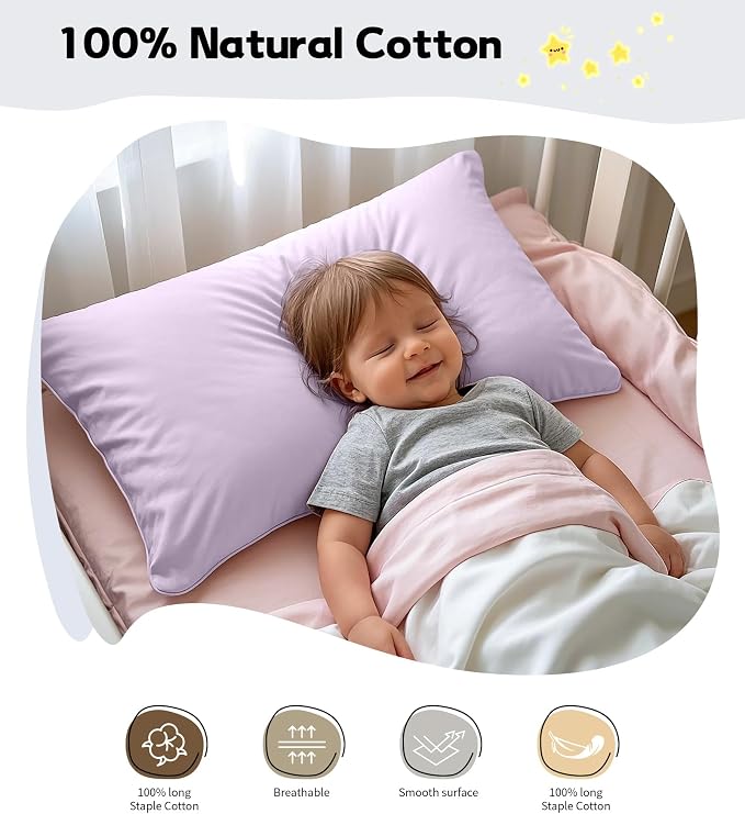 Deep Dream 100% Cotton Toddler Pillowcases Set of 2, 13x18 Inches Fits Baby - Image 3