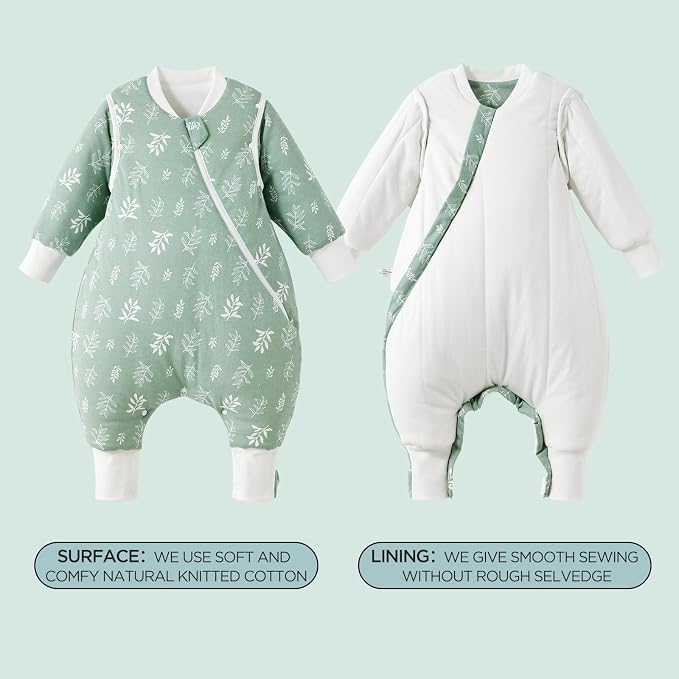 Duomiaomiao 3.5 TOG Toddler Sleep Sack 6-12 Months 100% Cotton Winter Side Open - Image 5