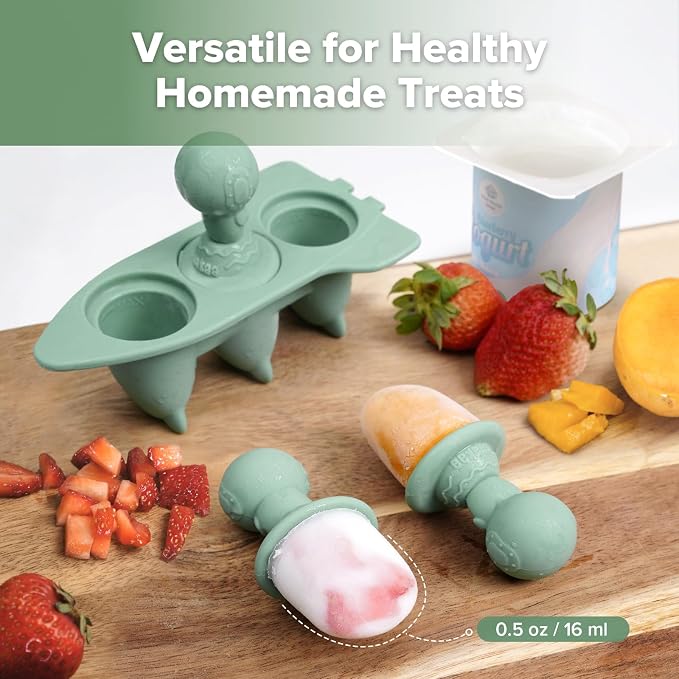Haakaa Astronaut Ice Pop Mould Set – Mini Silicone Breastmilk Popsicle Molds - Image 5