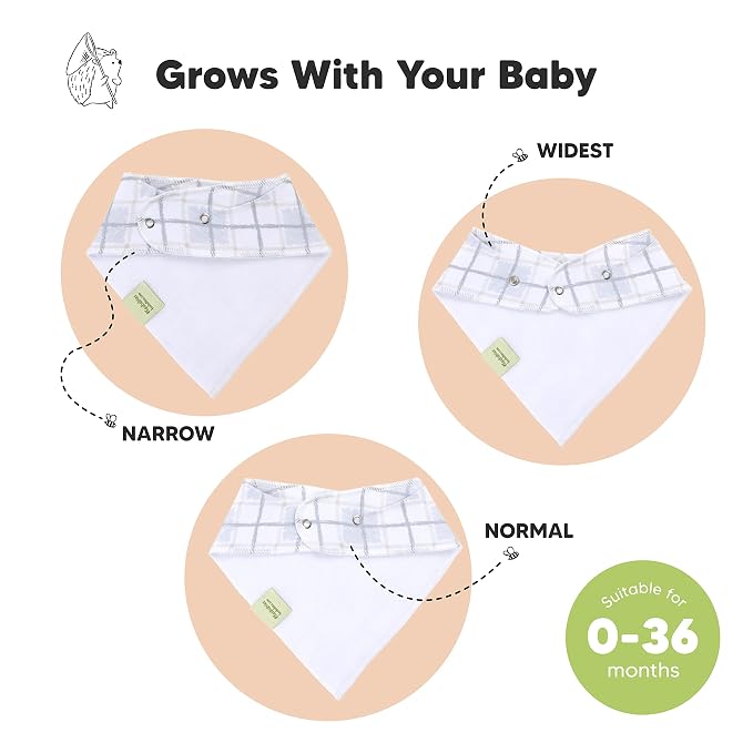 8-Pack Organic Baby Bandana Bibs - Image 3