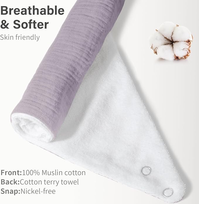 Muslin Baby Bibs, Soft Triangular Baby Bandana Drool Bibs - Image 2