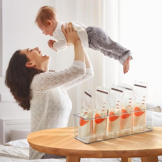 Hudgan 4 PCS Breastmilk Storage Container Set, Space-efficient - Image 5