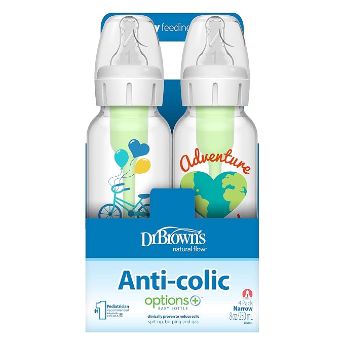 Dr. Brown's Natural Flow Anti-Colic Options+ Narrow Baby Bottle, Dream Adventure - Image 7