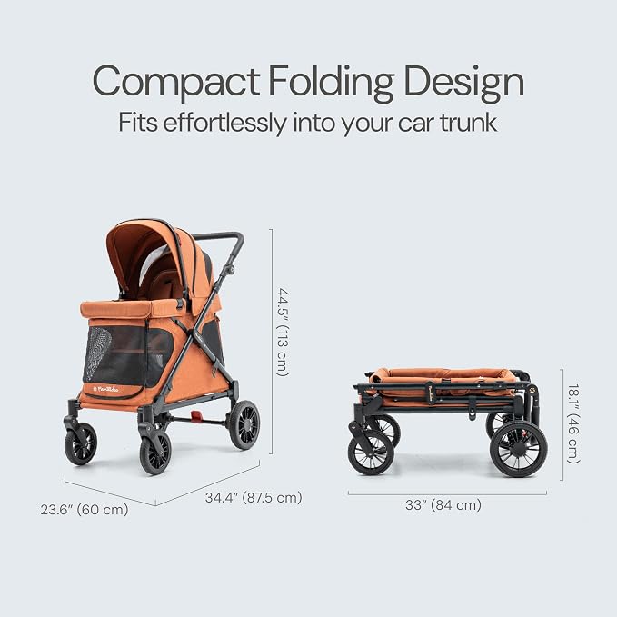 Familidoo Q1 Multi-Use Kids Wagon Stroller – Foldable, Lightweight & All-Terrain - Image 7