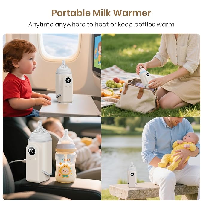 Portable Bottle Warmer for Travel, Precise Temperature Milk Warmer, 10000mAh - Image 8
