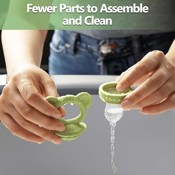 Baby Fruit/Food Feeder with Breastmilk Popsicle Molds & Teether Combo Food - Image 7
