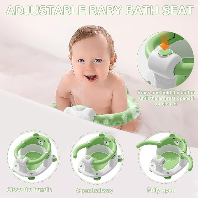 Baby Bath Seat for Babies 6 Months & up, Non-Slip Toddler Bath Seats for Babies - Image 5