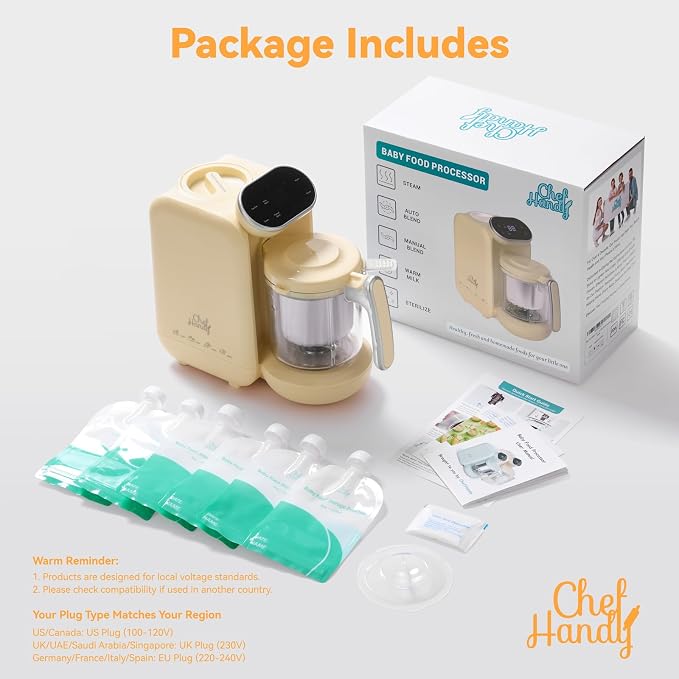 Chefhandy Baby Food Maker, Steamer & Blender - Image 6