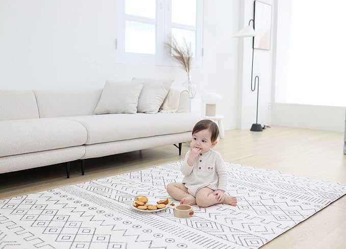 Baby Care Play Mat 73’’ x 49’’ Original One-Piece Reversible Rollable - Image 3