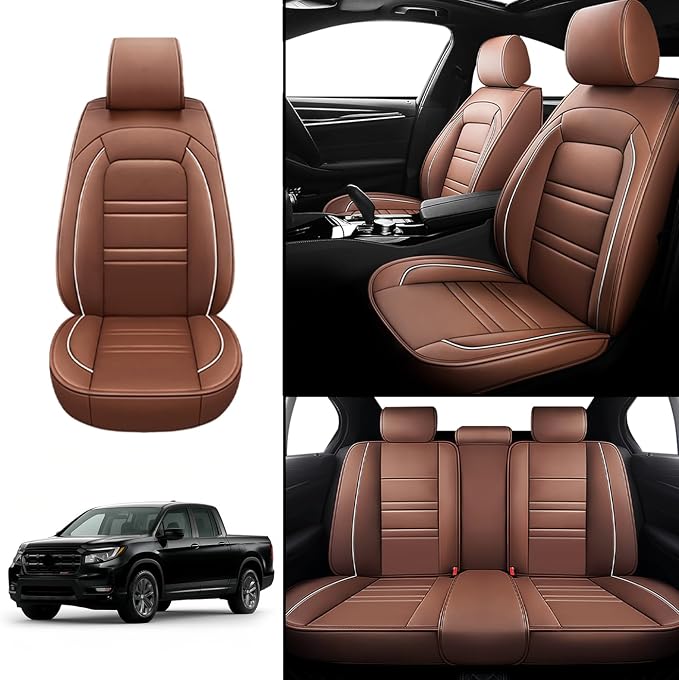 Seat Covers for Honda Ridgeline 2006-2025 | 5-Seats Leather Seat Covers - Image 2