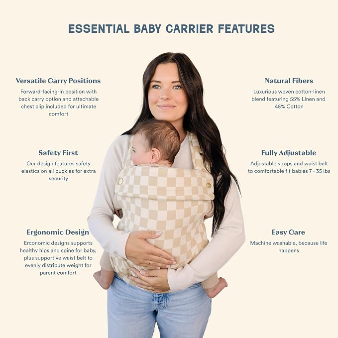 Ava & Oliver Essential Baby Carrier – Ergonomic, Hip-Healthy Soft Structured - Image 2