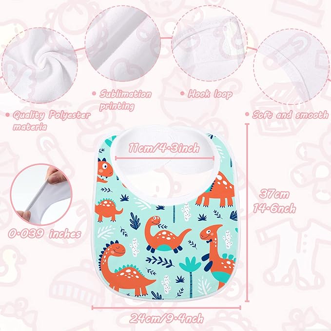 Geyoga 20 Pieces Sublimation Blanks White Bibs - Image 6