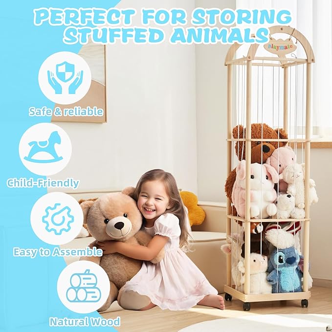Large Stuffed Animal Storage Organizer, Playrooms & Bedrooms - Image 2