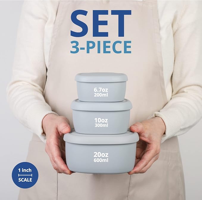 BLUE GINKGO Nesting Silicone Containers - Image 4