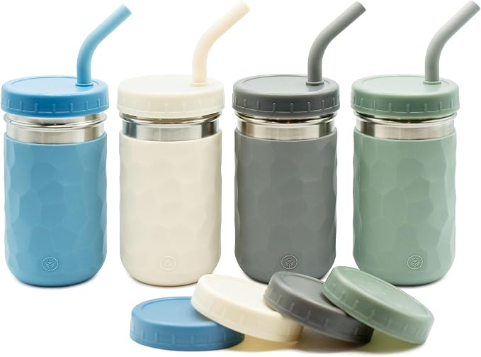 WeeSprout 2-in-1 Drinking Cups for Kids, Durable Stainless Steel Tumbler for by WeeSprout