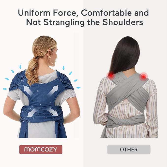 Momcozy Baby Wrap Carrier, Ergonomic Infant Slings - Image 4