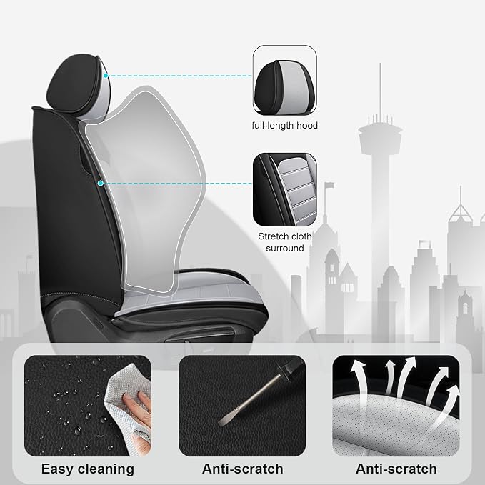 JOJ Car Seat Cover Fit for Toyota Highlander 2001-2025, 7 Seat Car Seat Cover - Image 6
