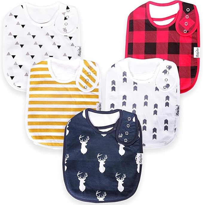 Organic Cotton Baby Bibs for Boys & Girls – Soft, Absorbent Teething & Drool by KiddyStar%C2%AE