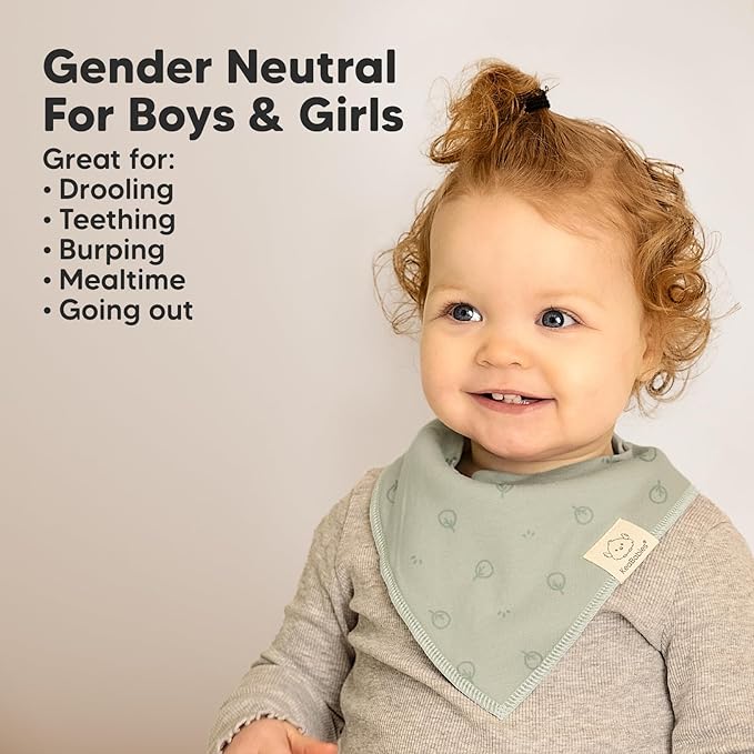 8-Pack Organic Baby Bandana Bibs - Image 5