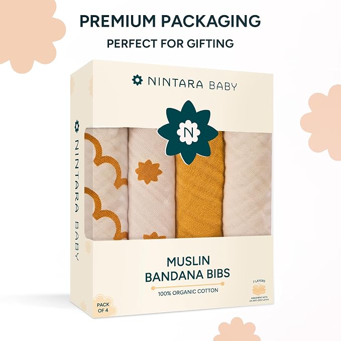 Bandana Bibs - 100% Organic Premium Muslin Cotton, 7-Layers - Image 6