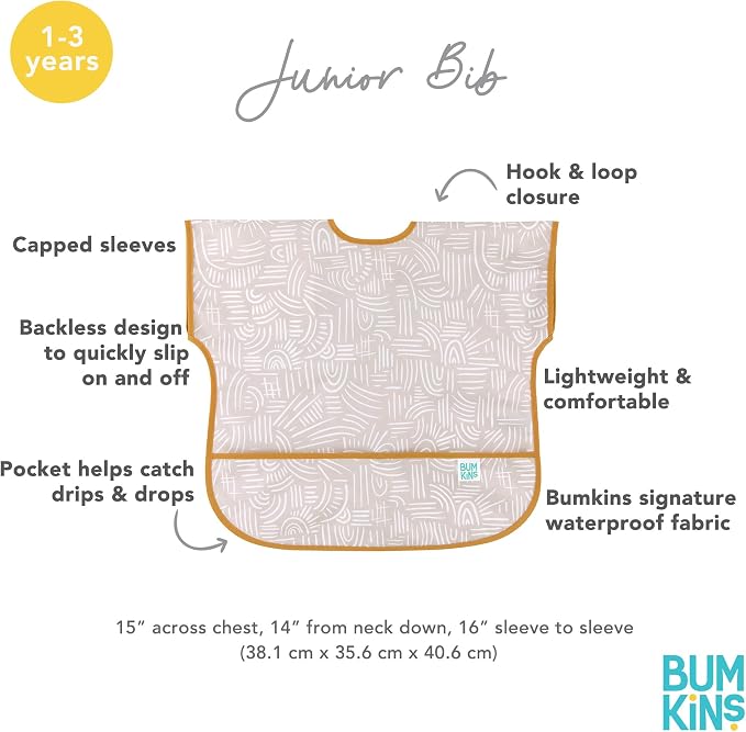 Bumkins Bibs - Toddler Bibs, Waterproof, Large - Image 5