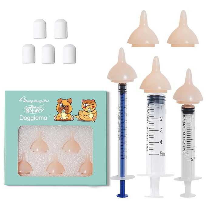 Silicone Feeding Nipples and Syringes by Doggiema