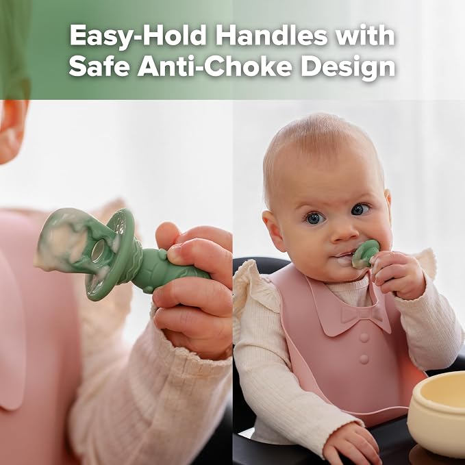 Haakaa Silicone Baby Spoons Self Feeding 6 Months – Baby Utensils - Image 4