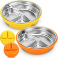 Nuogo 2 Pcs Stainless Steel Baby Suction Plates by Nuogo