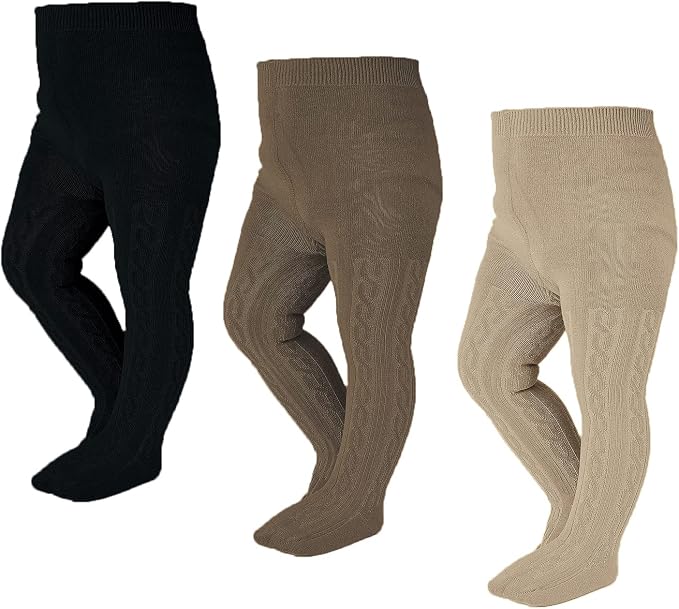 EPEIUS Baby Girl Tights Thick Cable Knit Leggings Stockings Cotton Pantyhose by EPEIUS