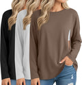 3 Pack Women's Nursing Breastfeeding Tops, Long Sleeve Maternity Shirts by Sweetyweee