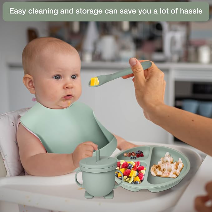 Baby Feeding Set 10-Piece | Baby Led Weaning Utensils Set Includes Suction Bowl - Image 7