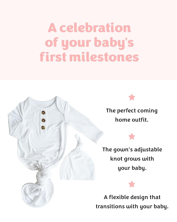 Caden Lane Newborn Knotted Gown - Image 6