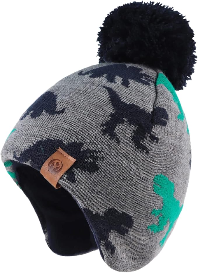 JANGANNSA Knitted Baby Hat Scarf Set Winter Warm Boys Girls Beanie Fleece by JANGANNSA