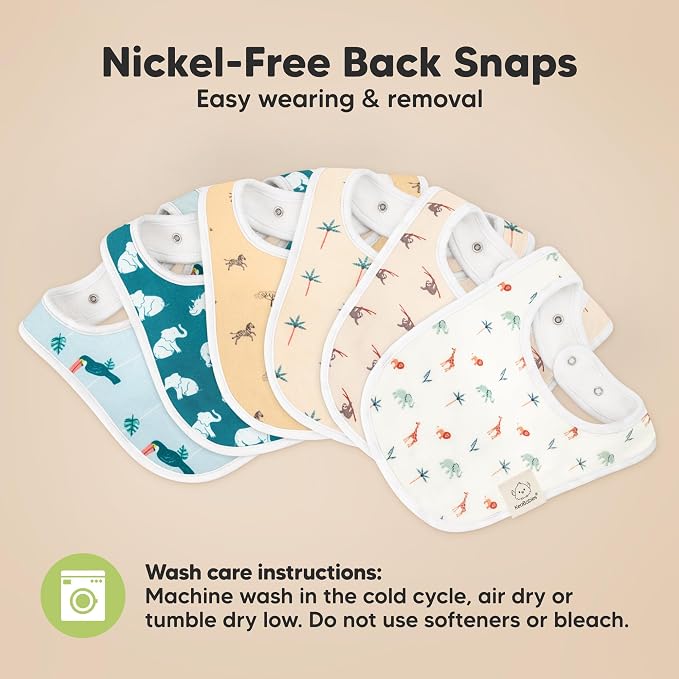 8-Pack Organic Baby Bibs for Boys, Girls - Image 9
